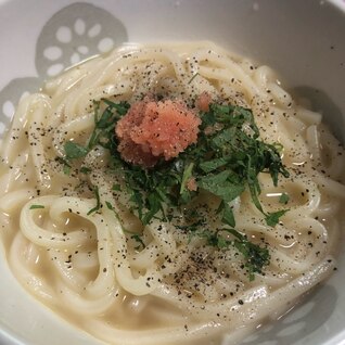 大葉香る、明太うどん♪♪